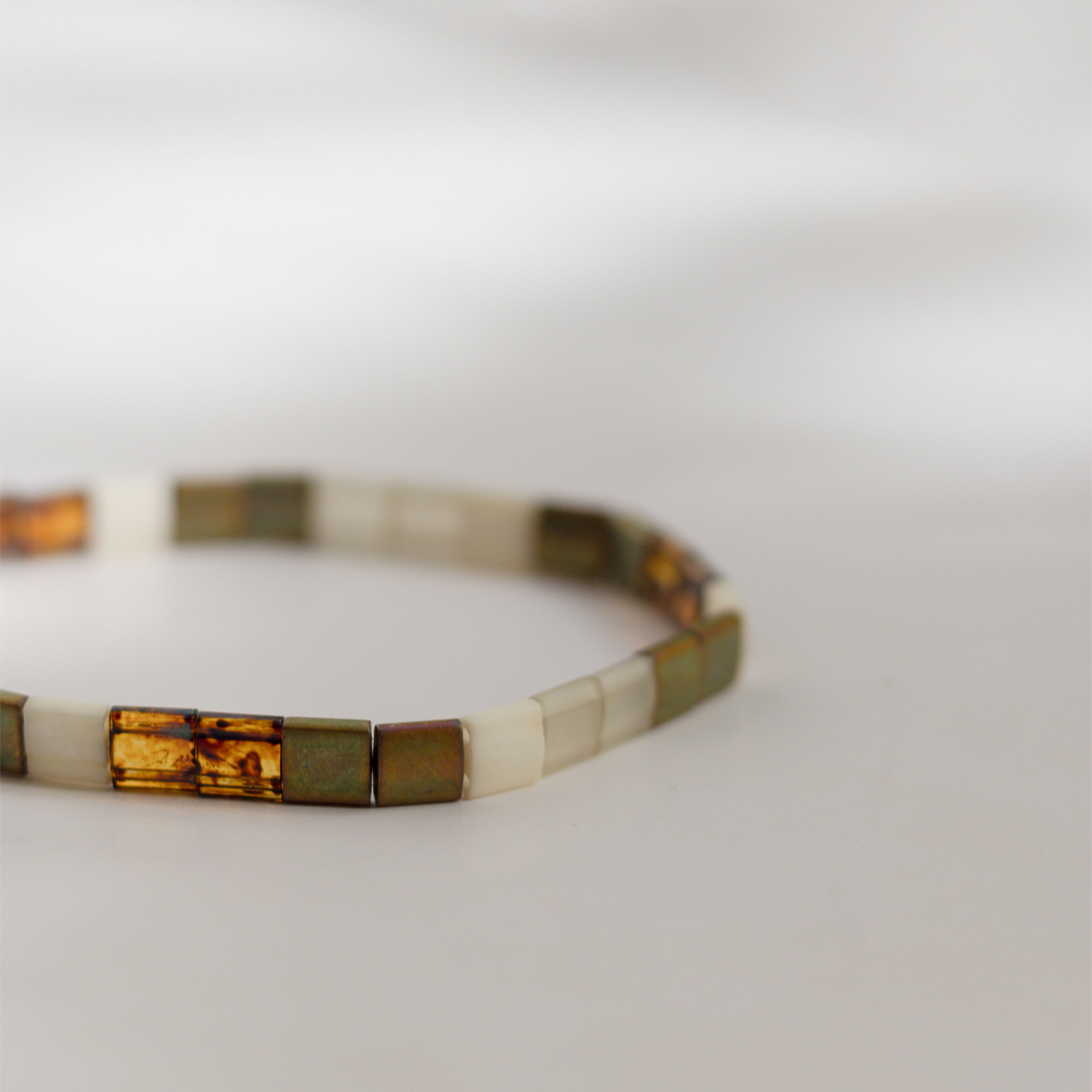 Seaglass Tila Bracelet