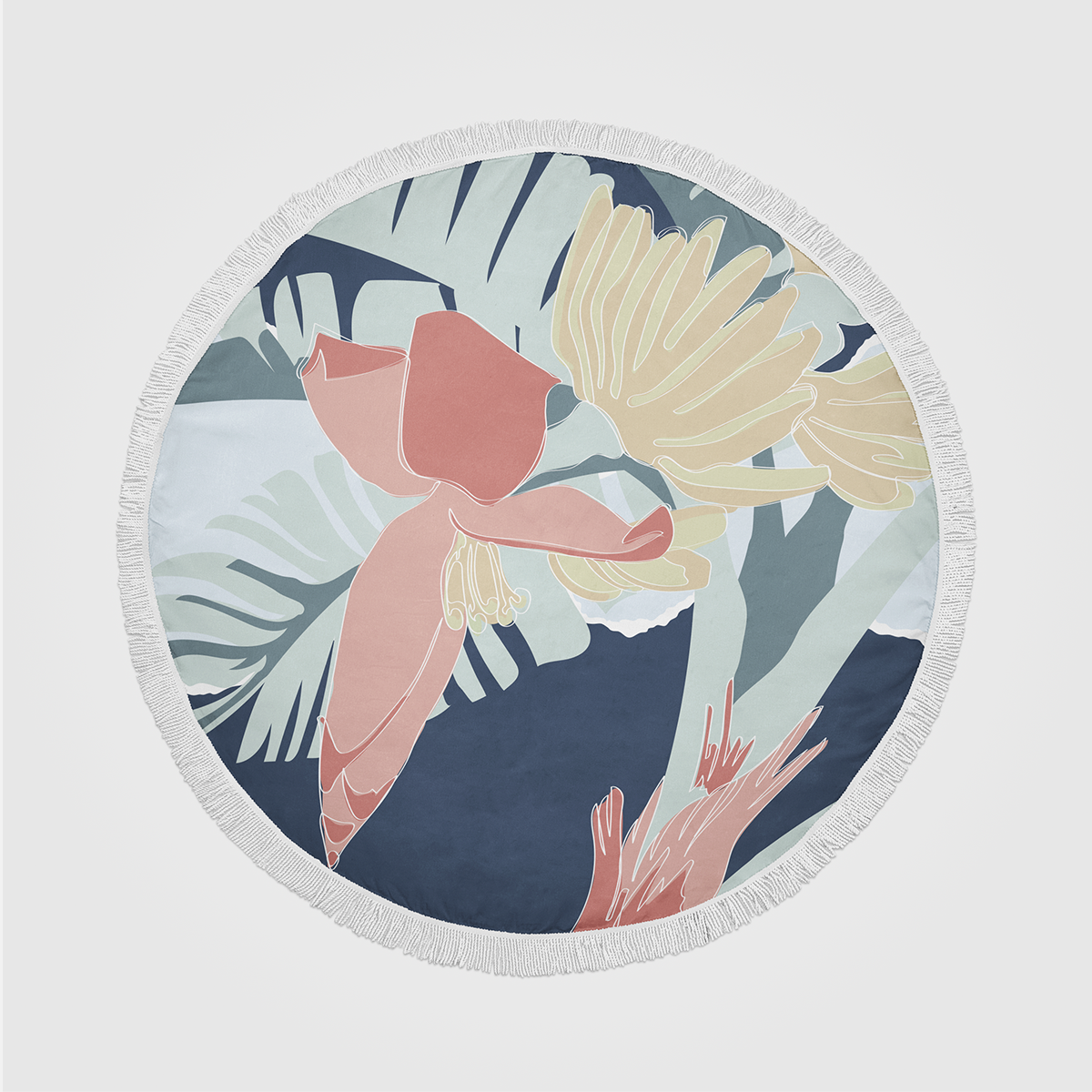 Banana Flower Beach Towel