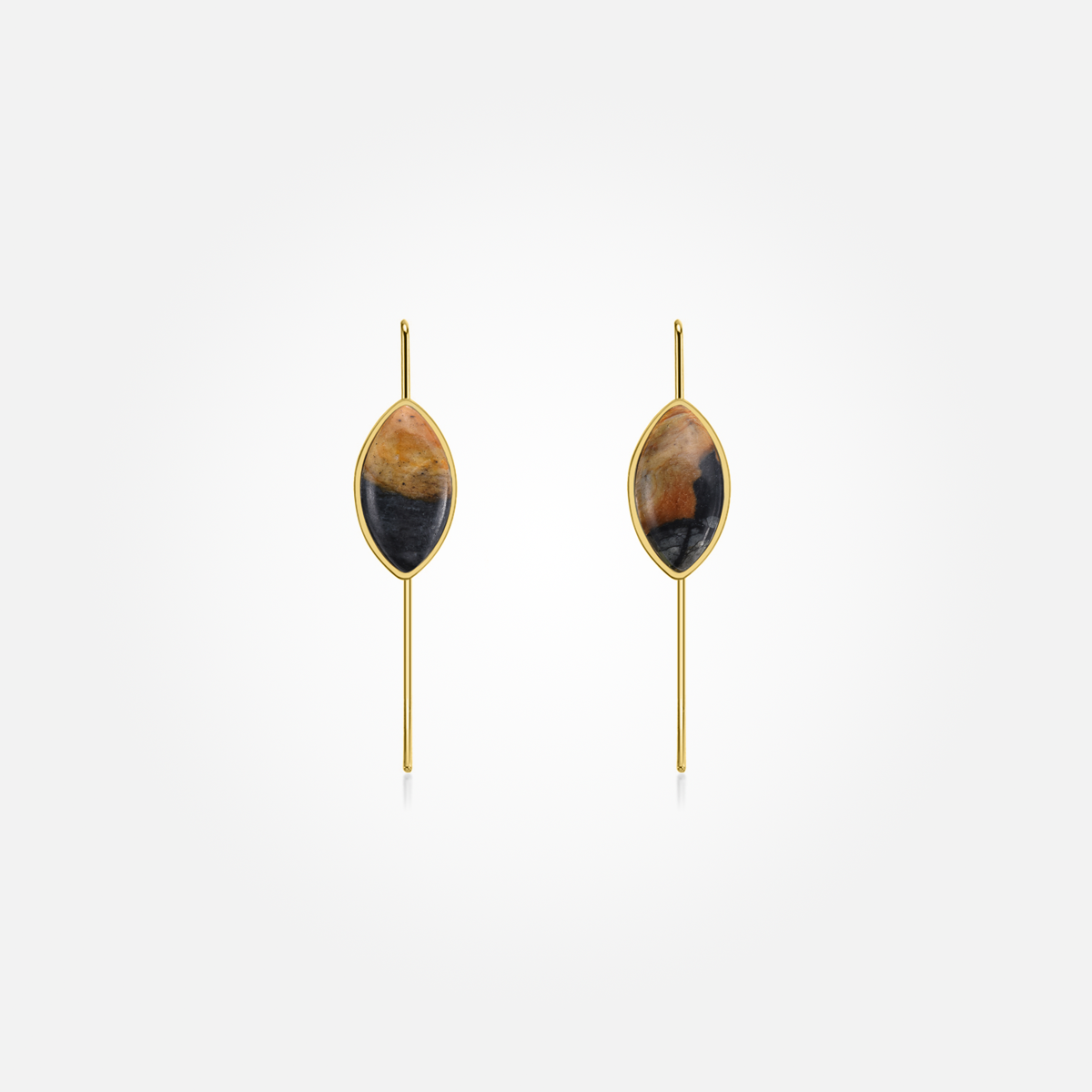 Picasso Jasper Stone Earrings (Straight)