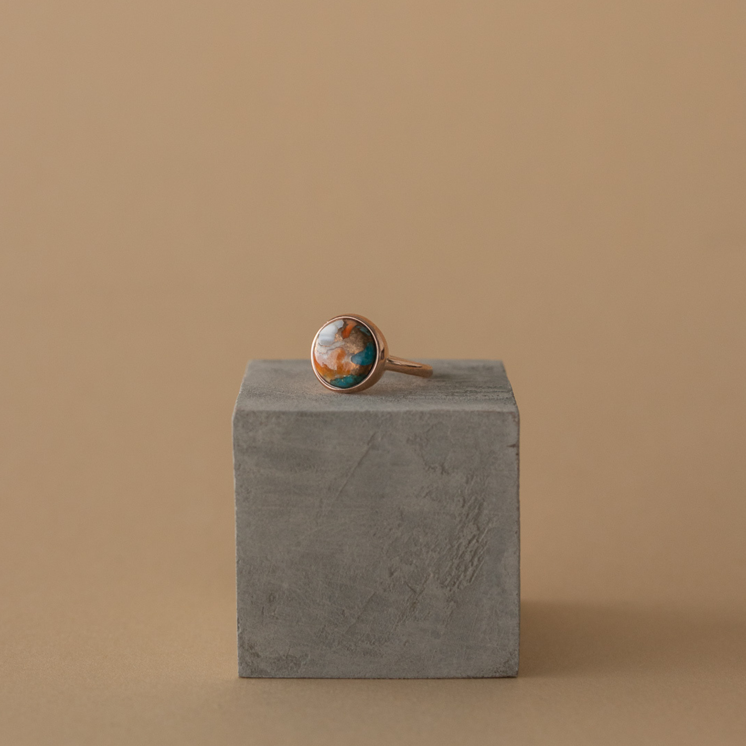 Turquoise Oyster Copper Stone Ring